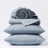 Coyuchi Percale Sheets in Blue