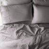 Coyuchi Sateen Plae Grey Sheet Set 300