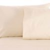 Two pillows on Sleep and Beyond Organic Sheets in white