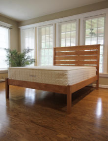 Savvy Rest Zenspring Mattress on wooden frame