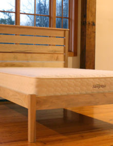 Esmont natural platform bed in linseed