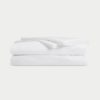 Folded White Cozy Earth Bamboo Sheet Set