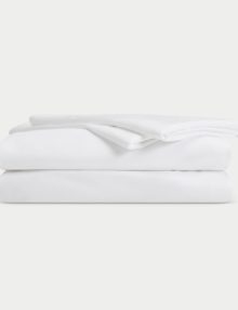 Folded White Cozy Earth Bamboo Sheet Set